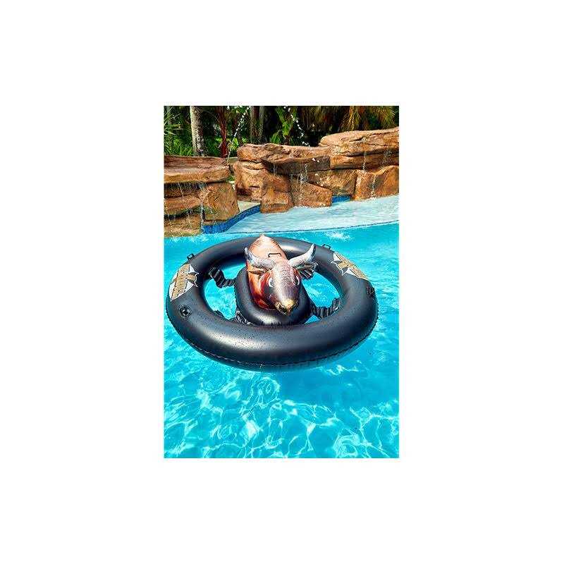 Inflatabull Inflatable Pool Float Toy with Bull Swimming Pool Floatie for Families Adults and Kids Ages 9 and Up - Image 5