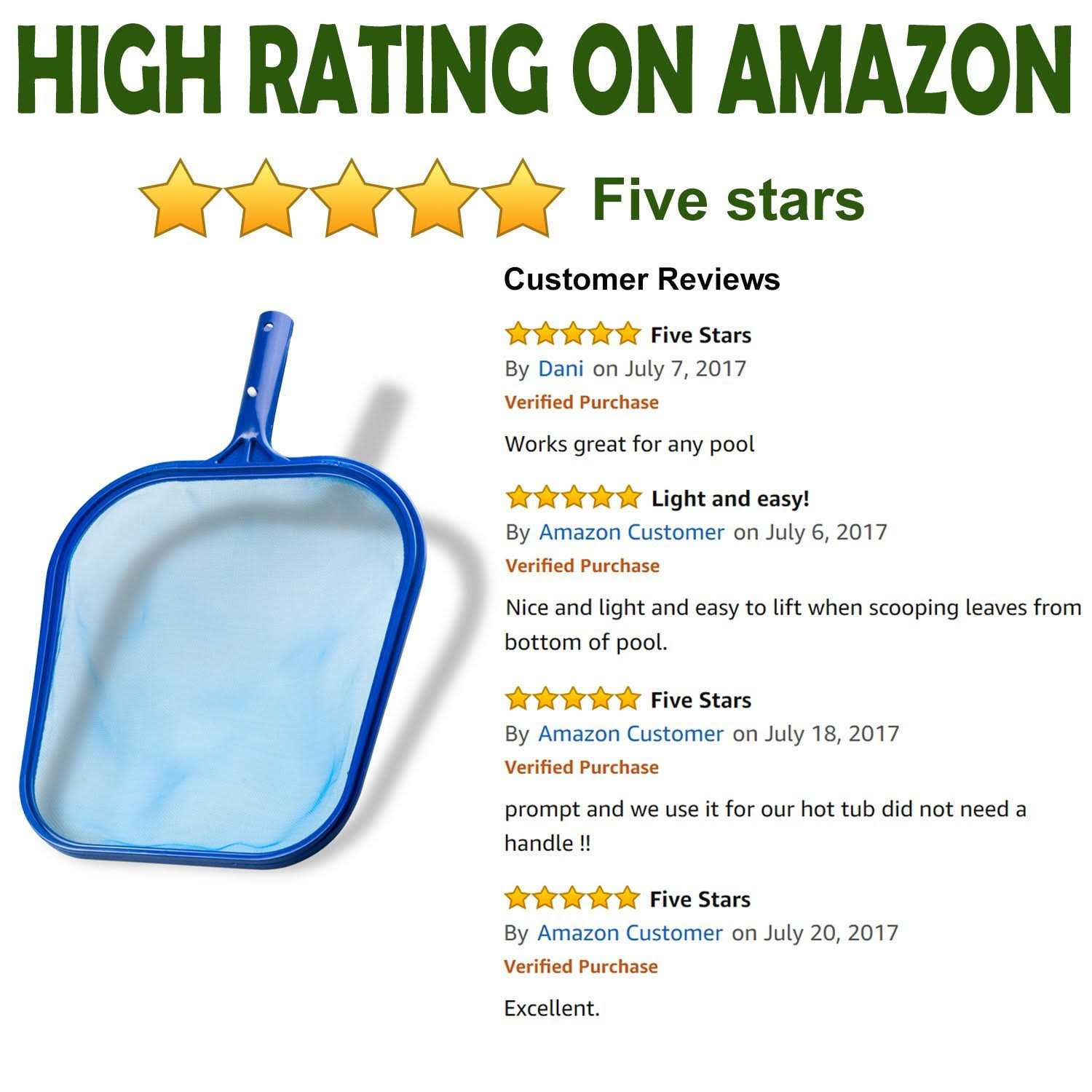 Evob Leaf Skimmer Net Swinging Pool Skimmer Above Ground Pool Maintenance Fine Mesh Net - Image 4