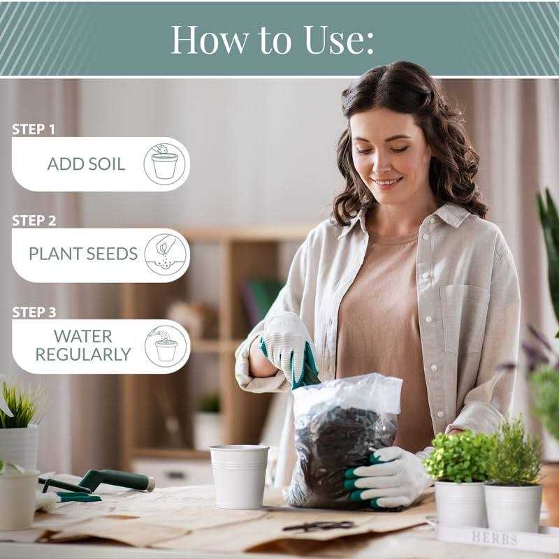 Barnyard Designs Herb Planter Set with Tray Indoor Garden or Outdoor - Image 5