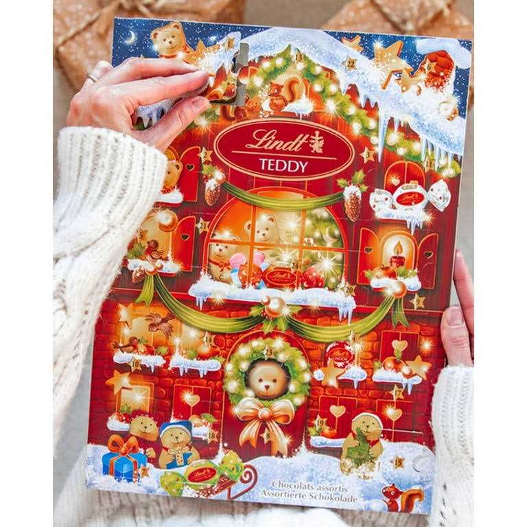 Lindt Holiday Chocolate Teddy Bear Advent Calendar - Image 3