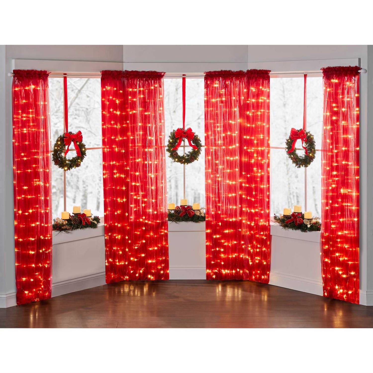 BrylaneHome Set Of 3 Cordless Pre-Lit Mini Christmas Wreaths - Image 4