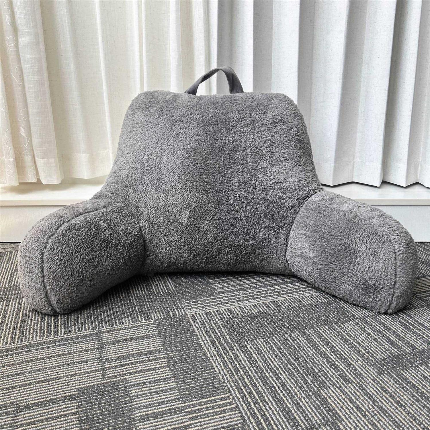 Room Essentials Faux Shearling Bed Rest Pillow - Image 3