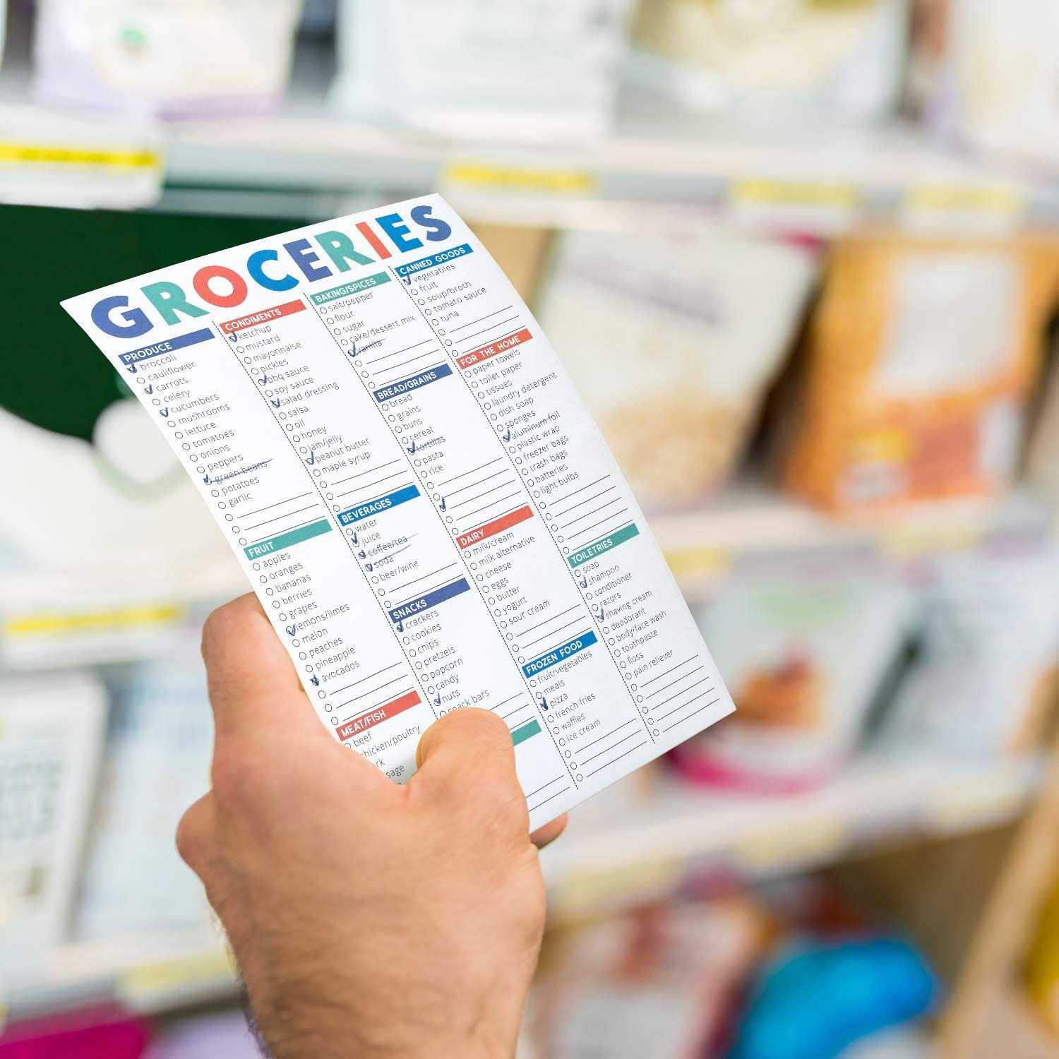 Sweetzer & Orange FastCheck Grocery List Magnet Pad for Fridge. 6x9 Magnetic Notepad with Printed Shopping List Items and Blank Grocery Shopping - Image 5