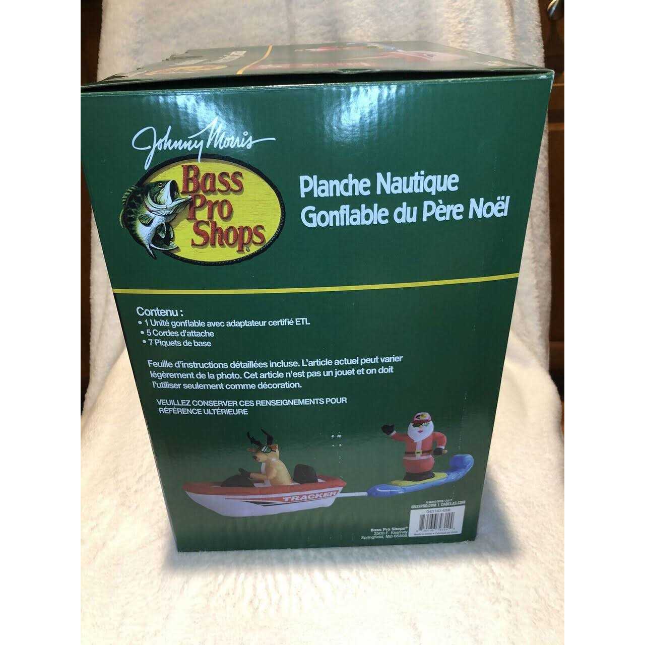 Bass Pro Shops Inflatable Wakeboarding Santa - Image 3