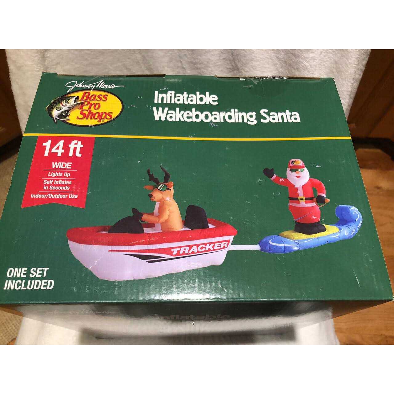 Bass Pro Shops Inflatable Wakeboarding Santa - Image 4