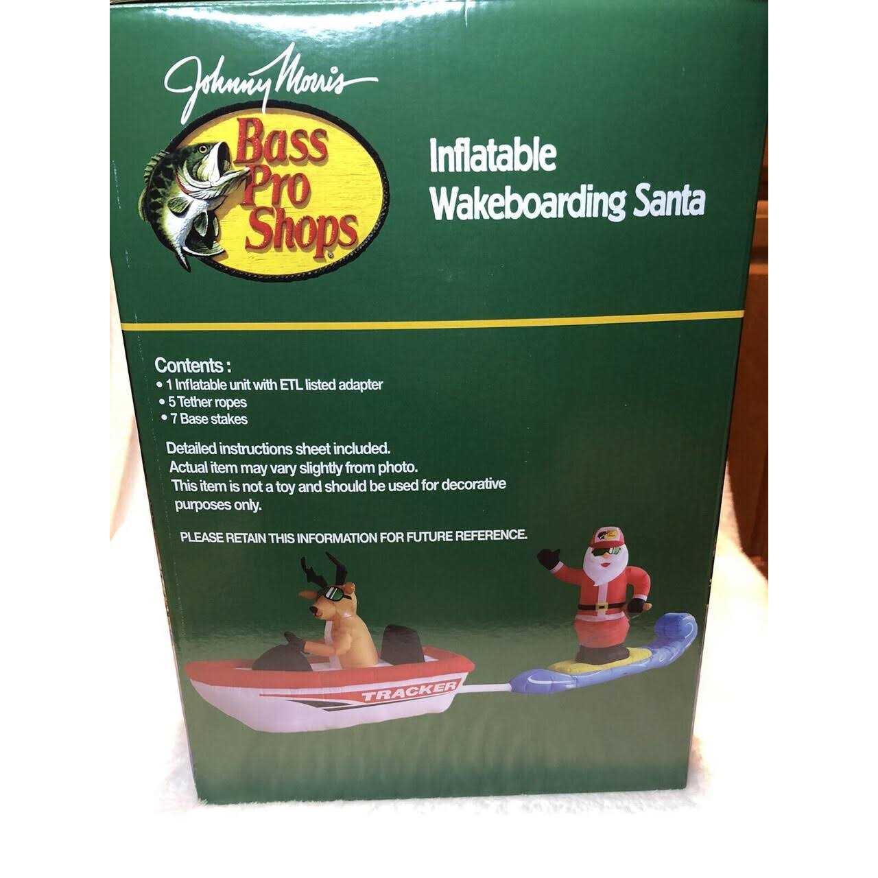 Bass Pro Shops Inflatable Wakeboarding Santa - Image 5