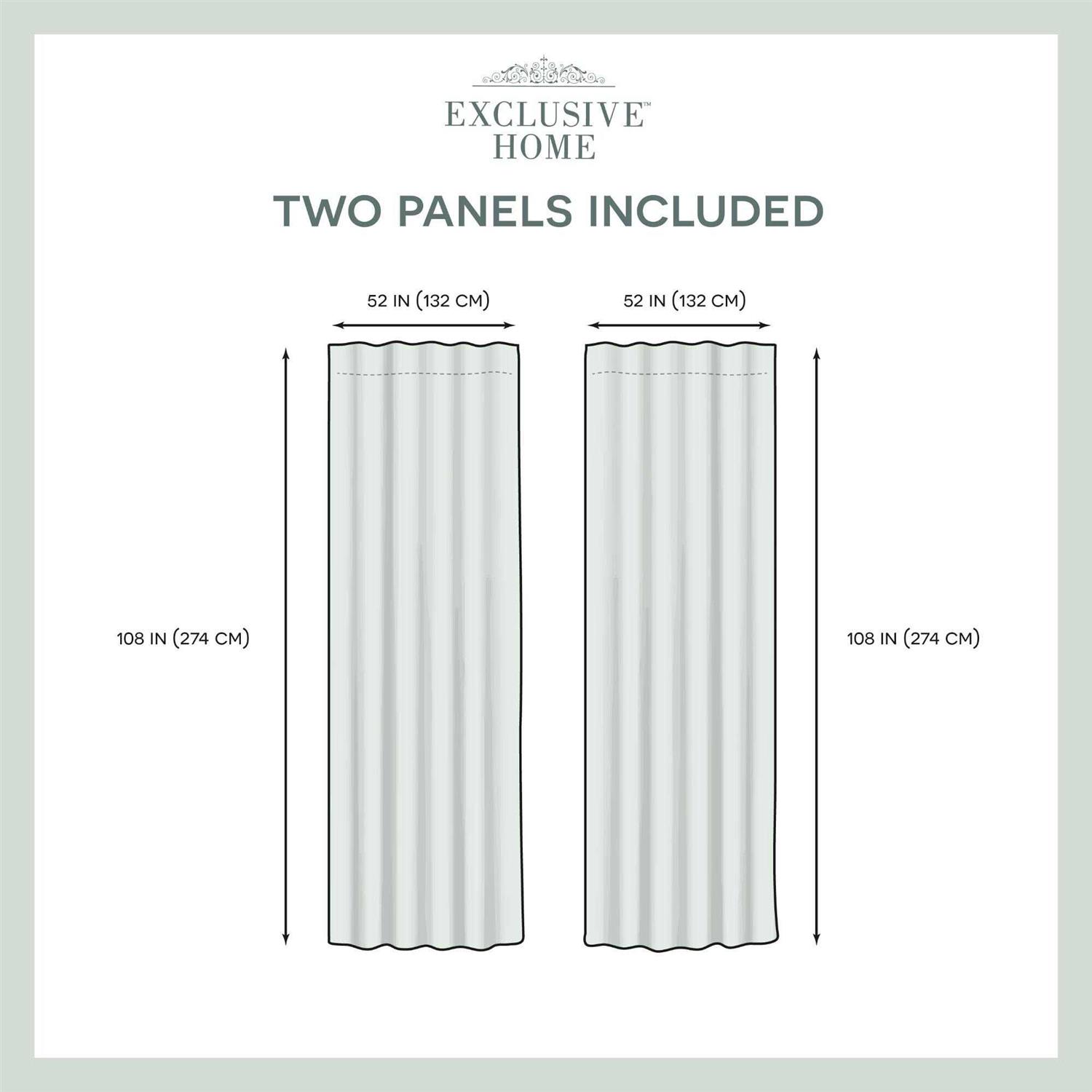 Exclusive Home Velvet Heavyweight Light Filtering Hidden Tab Top Curtain Panel Pair - Image 5