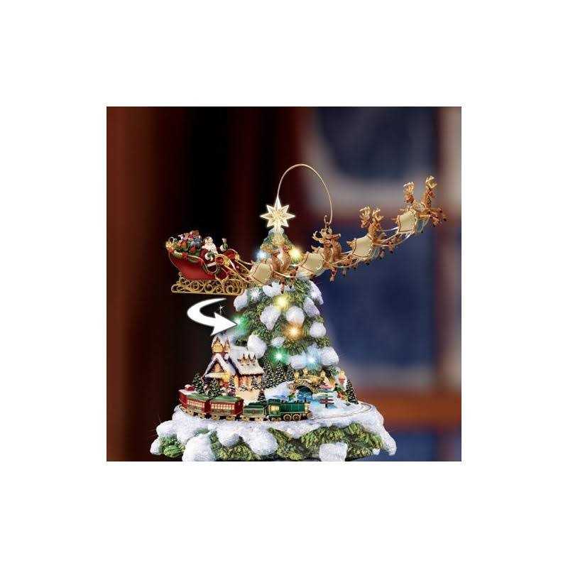 The Bradford Exchange Thomas Kinkade Animated Tabletop Christmas Tree With Train - Image 3