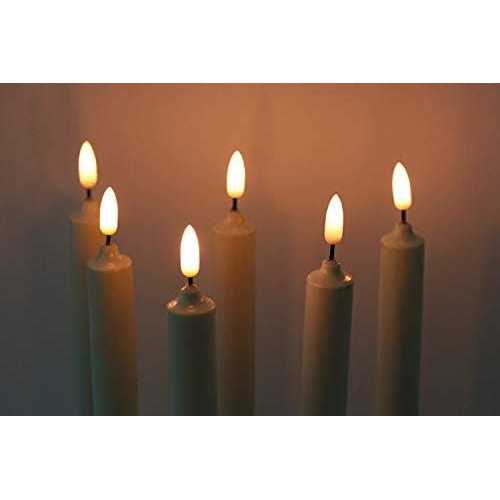 Flameless Window Candles with Timer & Remote 10 Battery Operated 3D Wick LED Flickering Window Candles for Christmas Decoration - Image 5