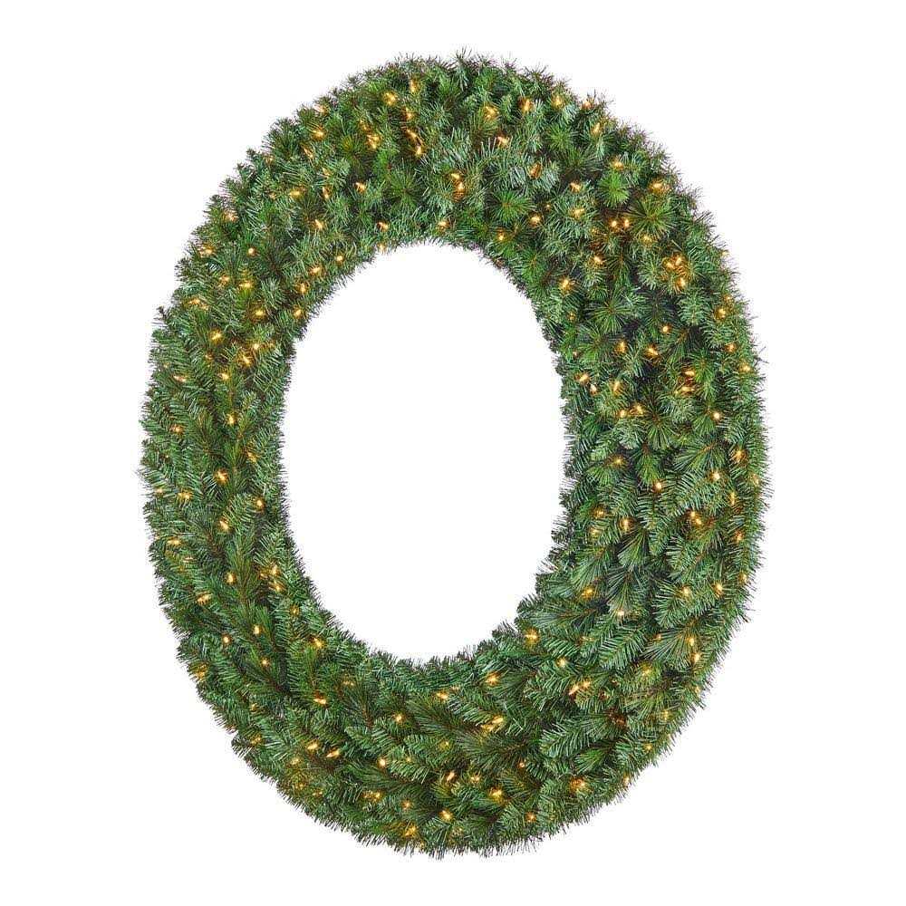 Home Accents Holiday Pre-Lit LED Wesley Pine Artificial Christmas Wreath - Image 4