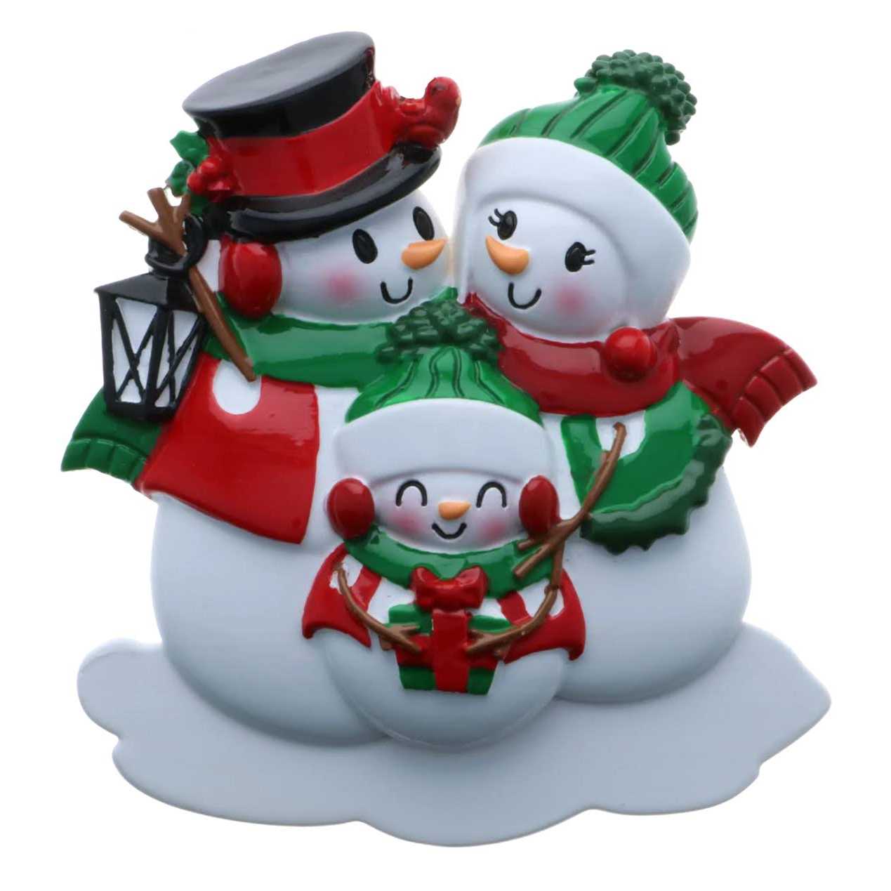 Snowman Family Christmas Ornament Family of 3 - Image 4