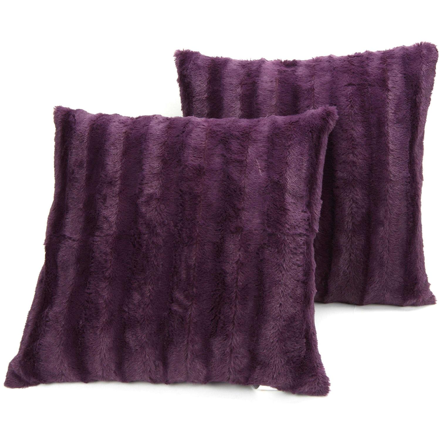 Cheer Collection Decorative Faux Fur Throw Pillows - Image 5