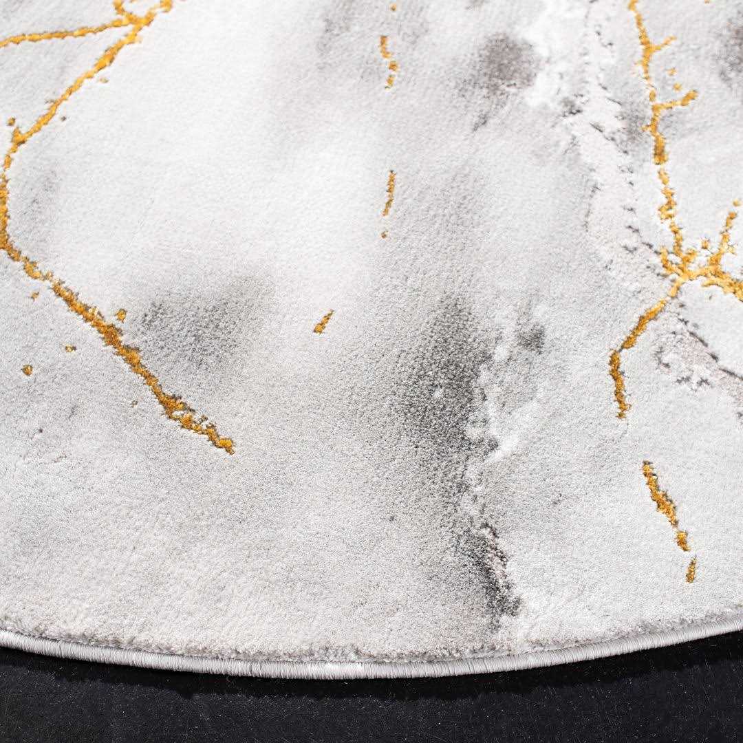 Coupland Abstract Gray/Gold Area Rug Orren Ellis Rug - Image 4