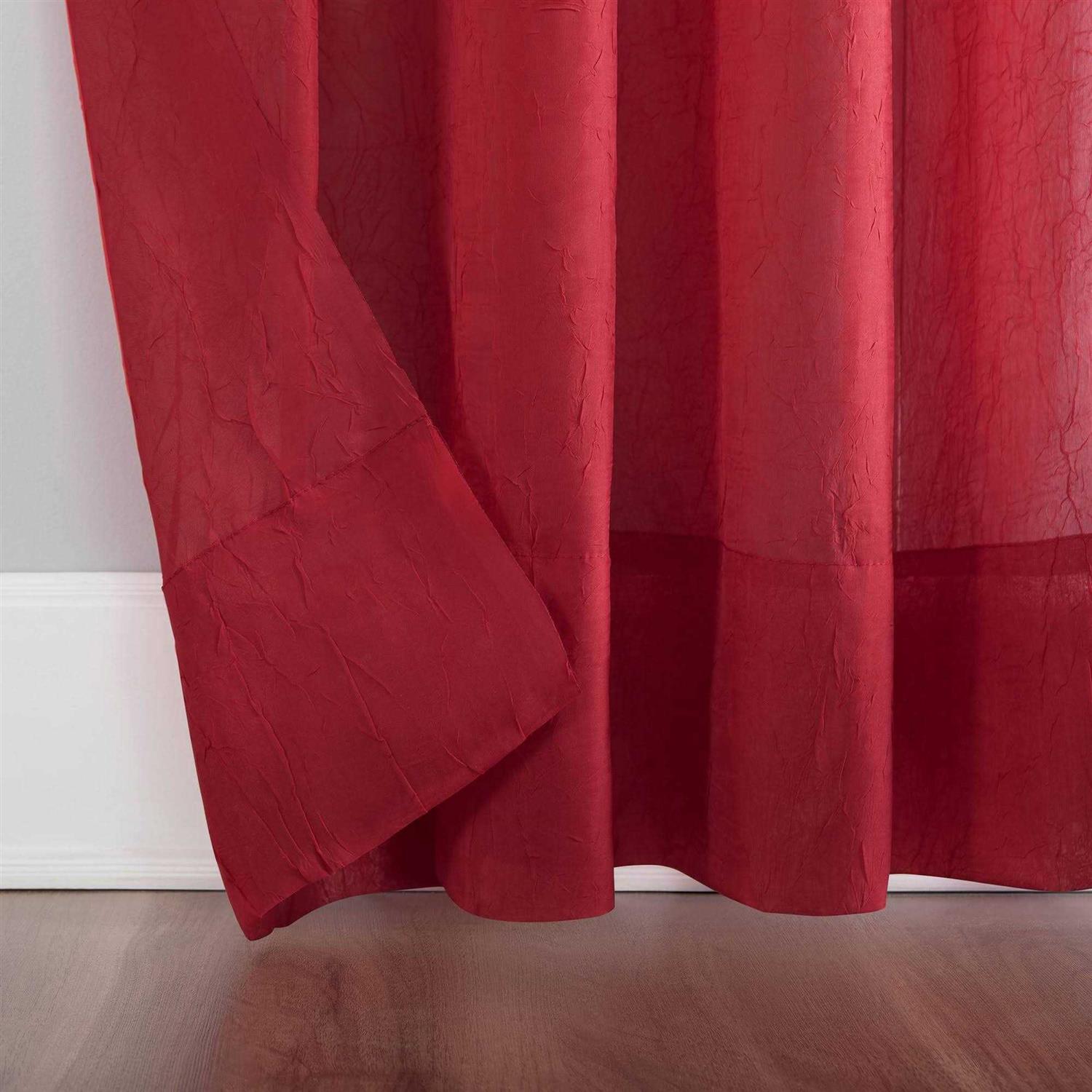No. 918 Crushed Sheer Voile Curtain Panel - Image 4