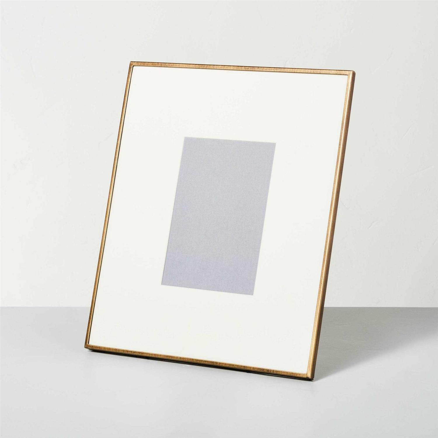 Hearth & Hand with Magnolia Matted Metal Photo Frame Brass Finish - Image 4