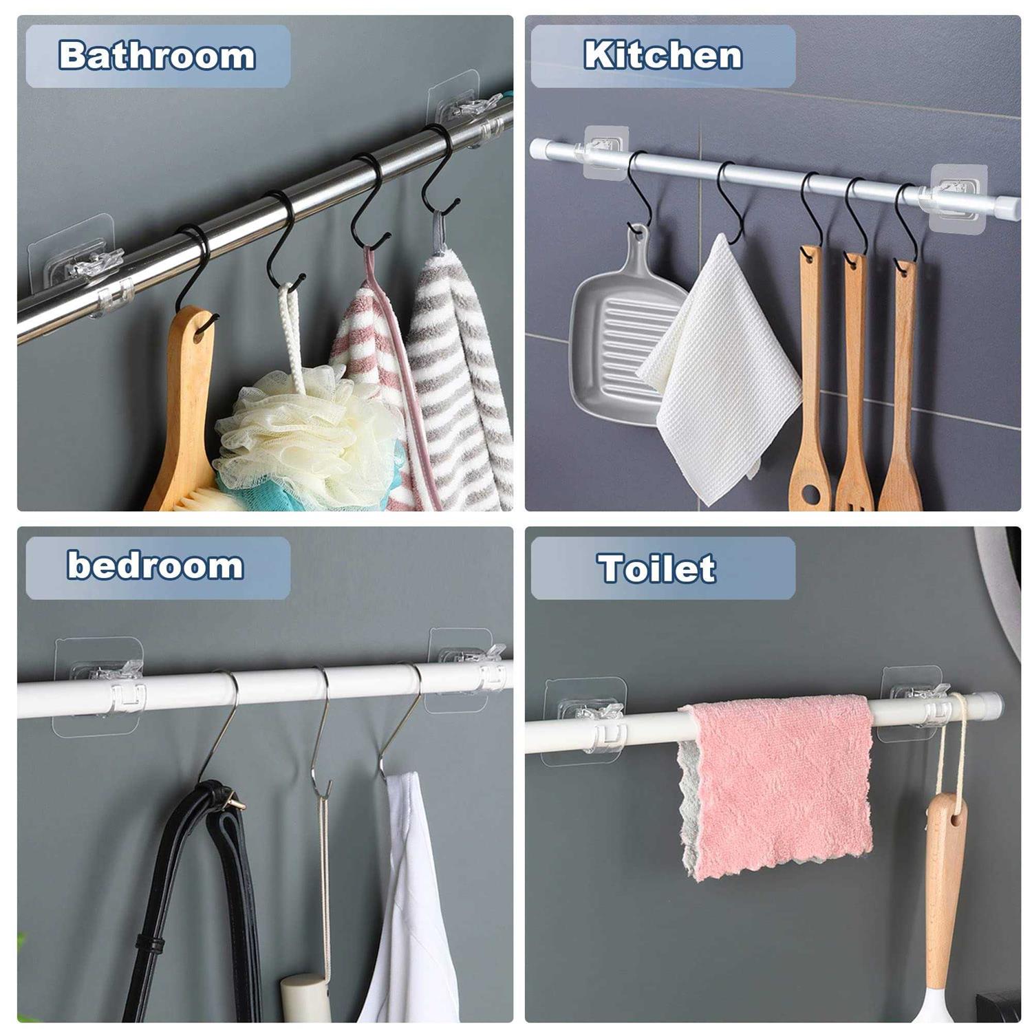 Self-Adhesive Curtain Rod Brackets No Drill - Image 5