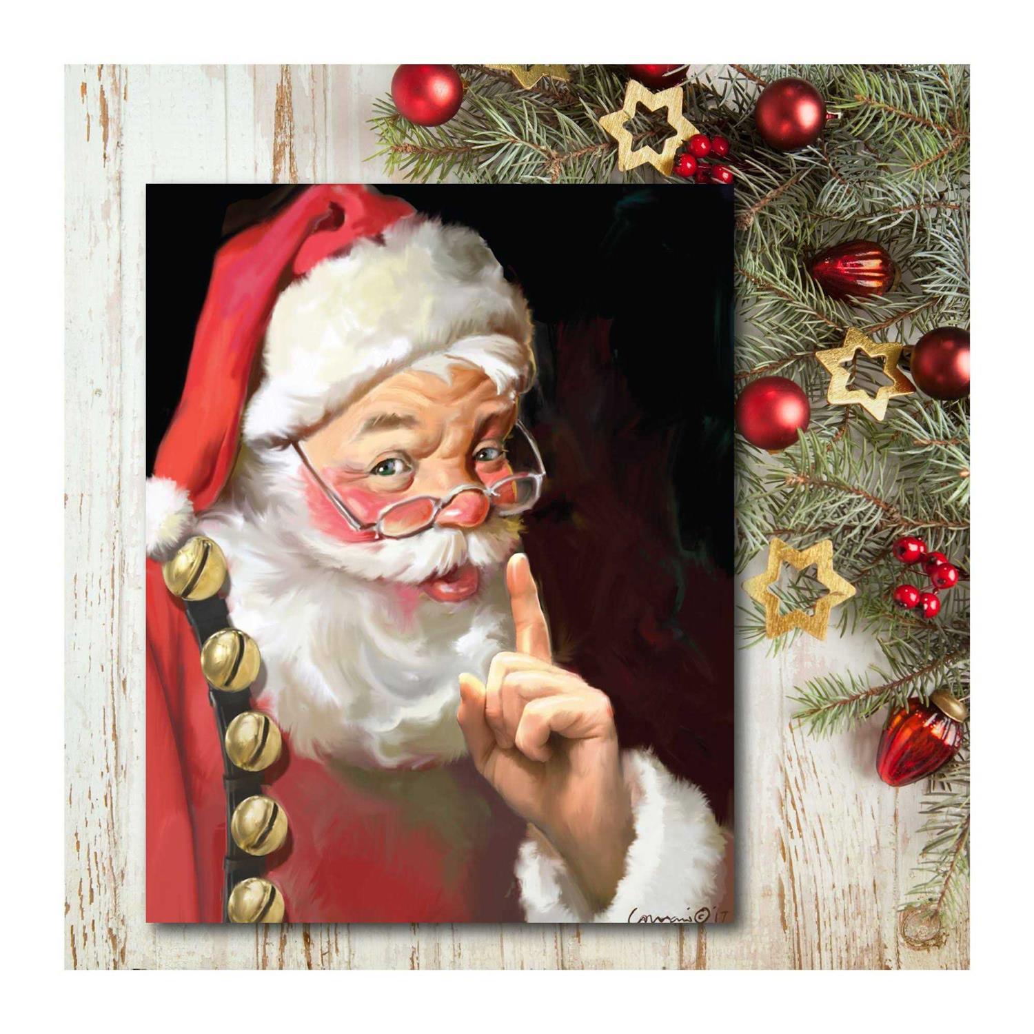 Courtside Market Shhh Santa Canvas Wall Decor - Image 3