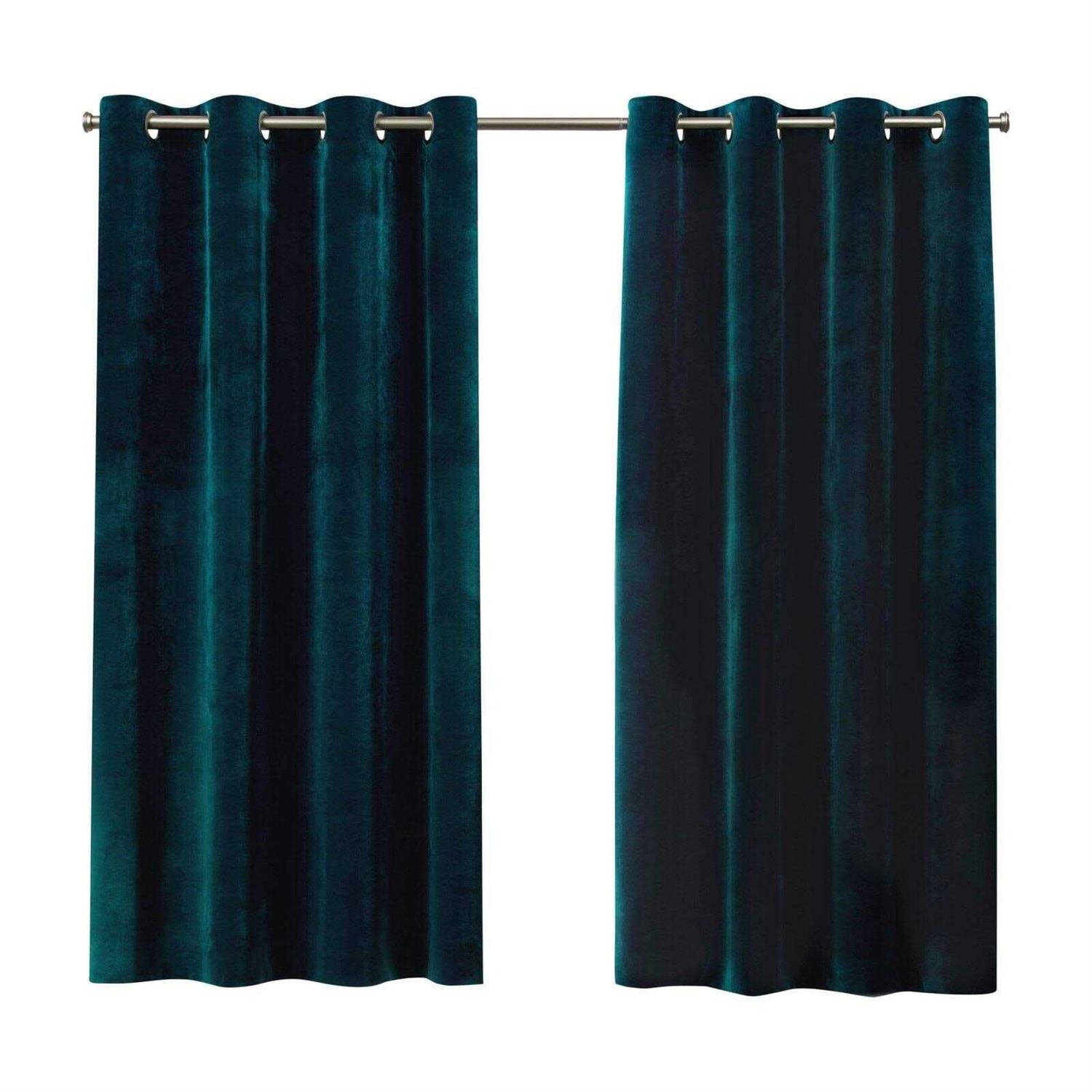 Exclusive Home Velvet Heavyweight Grommet Top Curtain Panel Pair - Image 5