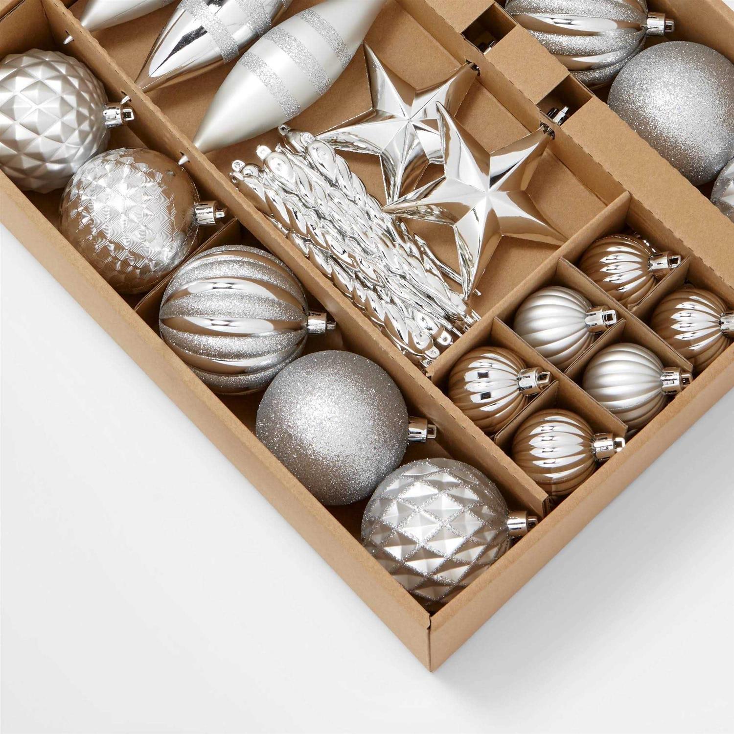 Wondershop 40ct Plastic Star Christmas Tree Ornament Set - Image 3