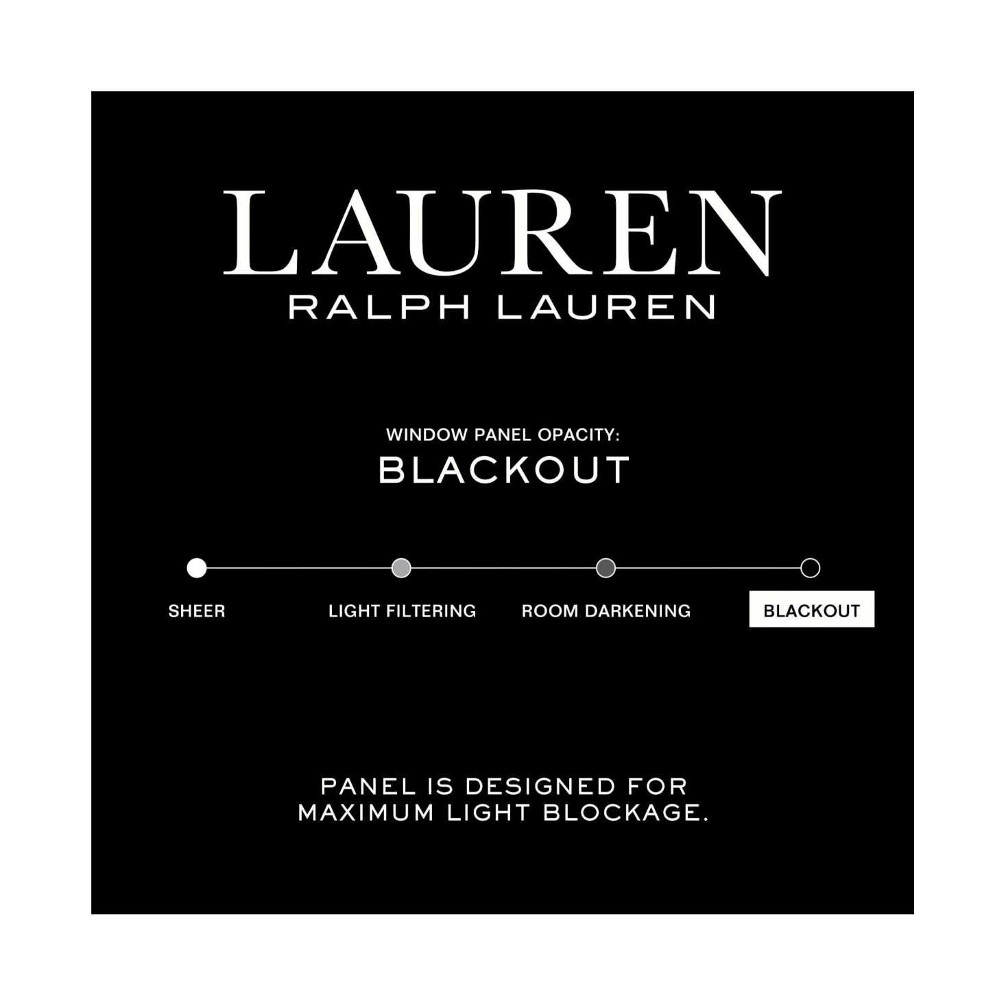 Lauren Ralph Lauren Waller Blackout Solid 100% Cotton with Lining Rod Pocket Curtain Panel - Image 4