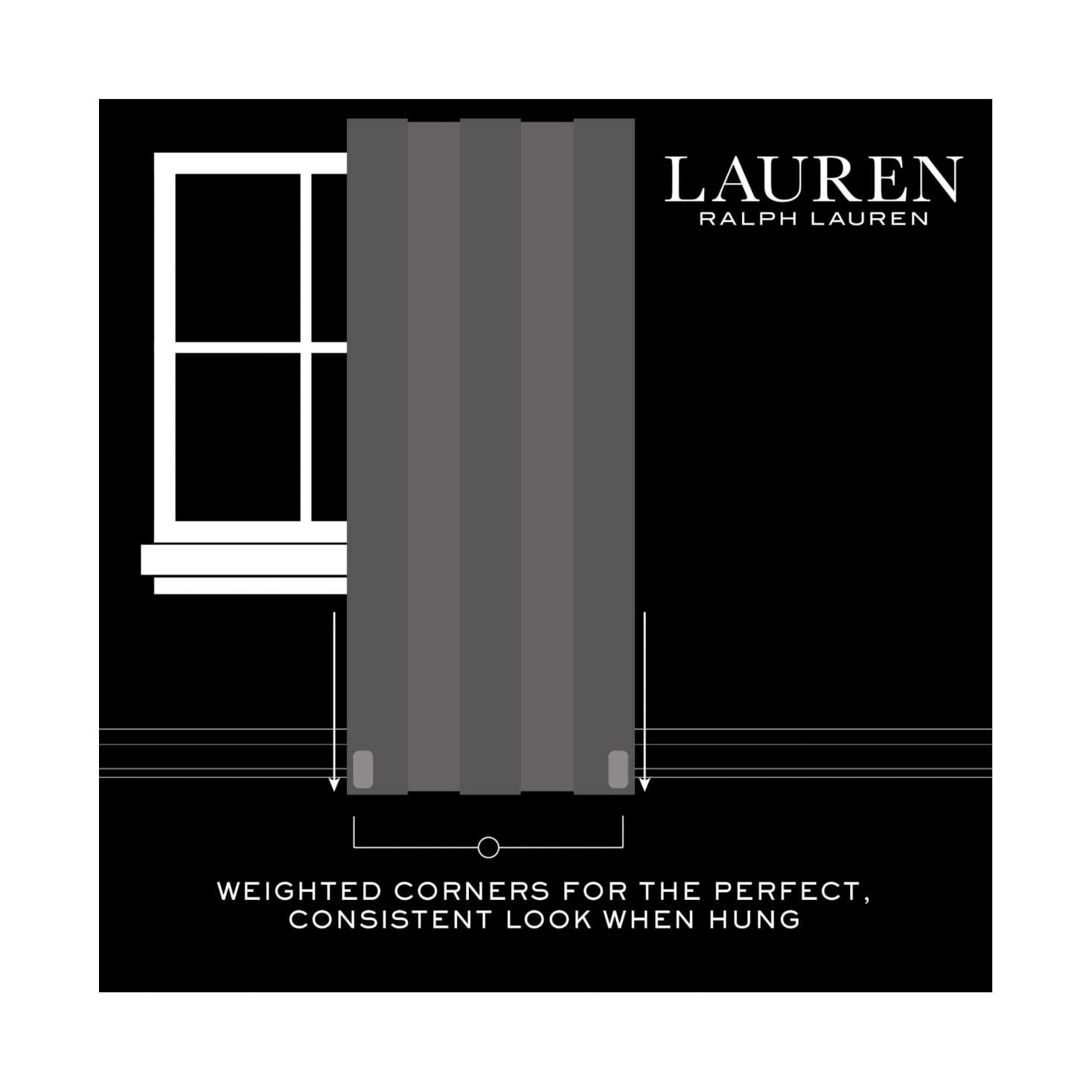 Lauren Ralph Lauren Vienna Light Filtering Back Tab Rod Pocket Curtain Panel - Image 4