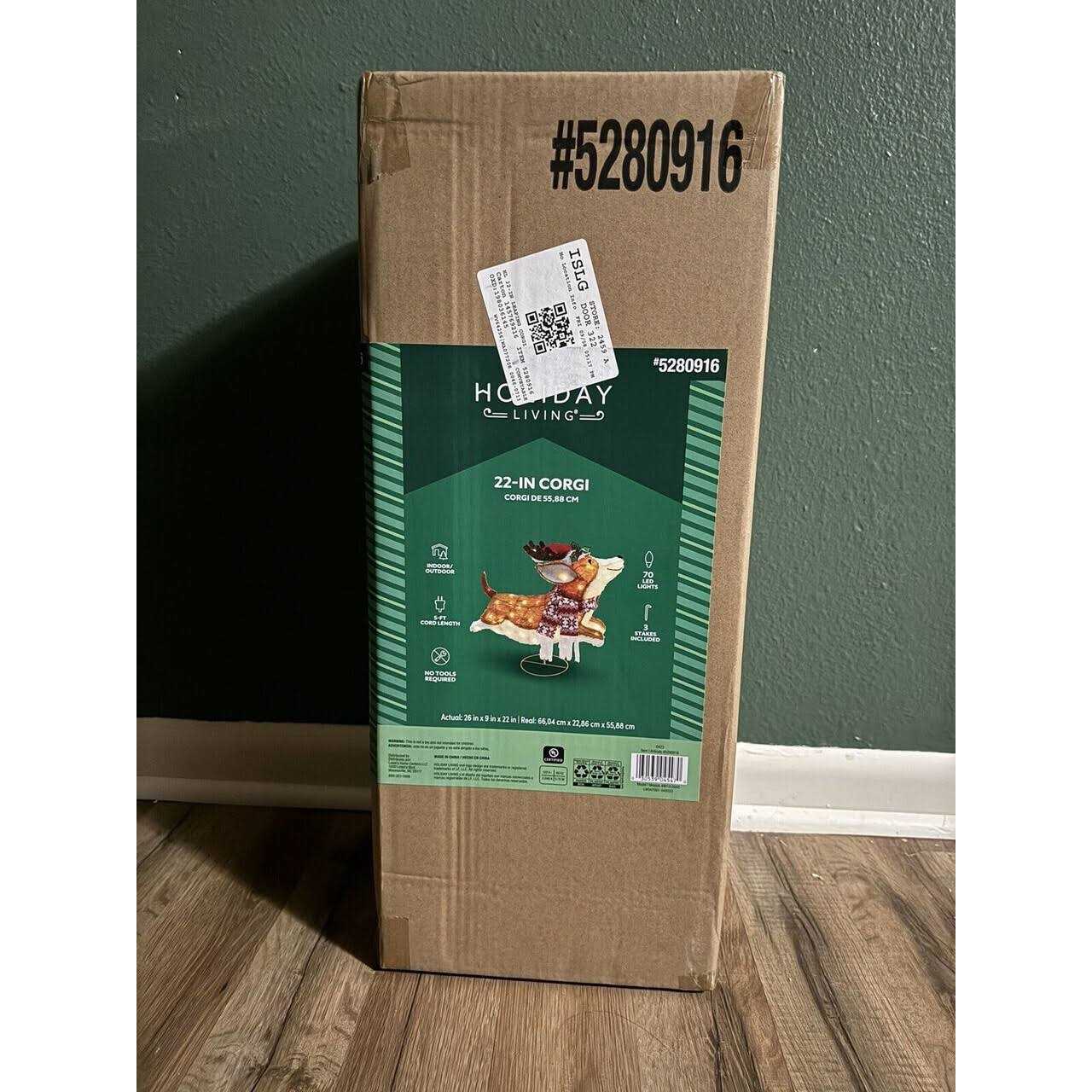 Holiday Living Holiday Leaping Corgi Dog 22 W12L0942 - Image 4