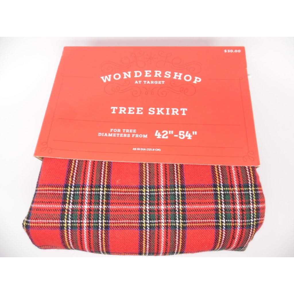 Wondershop 48 Plaid Christmas Tree Skirt Red - Image 5