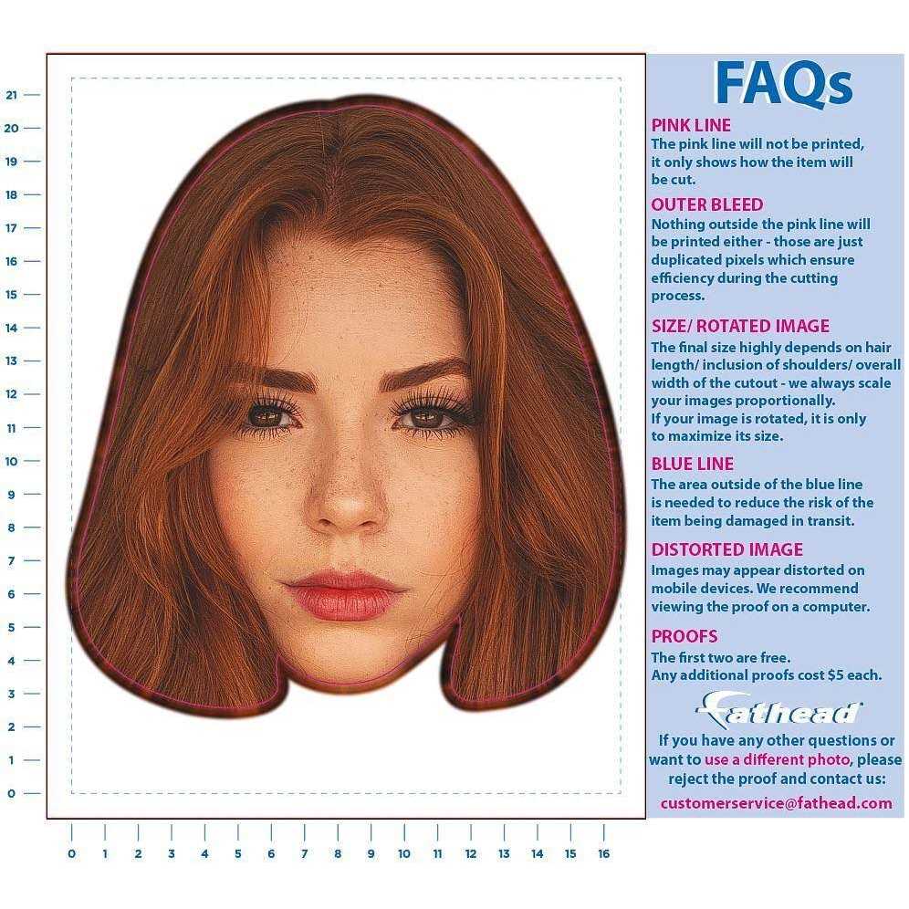 Custom Cardstock Big Head Face Cutouts - Image 5