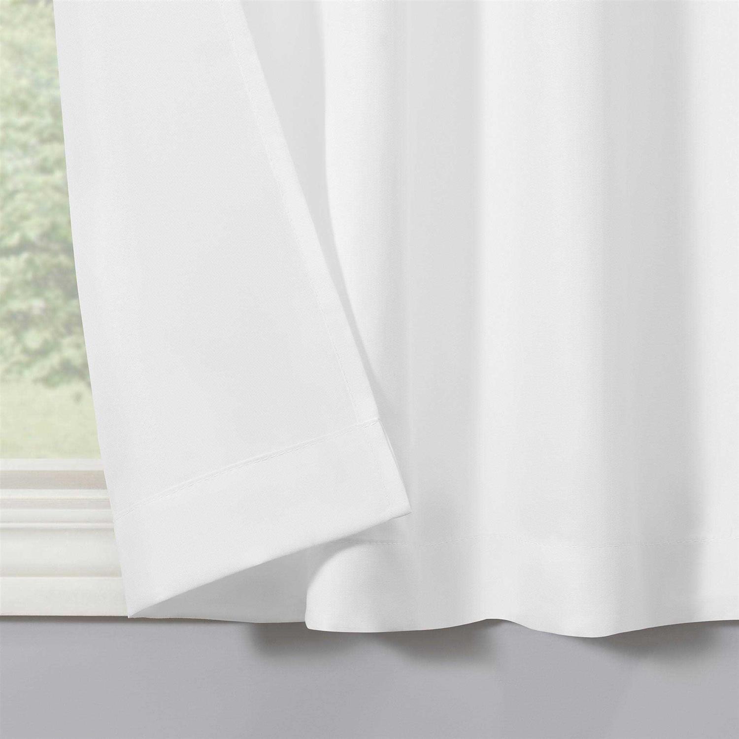 No. 918 Martine Microfiber Semi-Sheer Rod Pocket Kitchen Curtain Valance and Tiers Set - Image 4