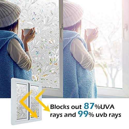 Window Privacy Film Frosted Removable Glass Covering For Bathroom Opaque Static Cling Heat Control Door Sticker For Home Office Living Room - Image 5