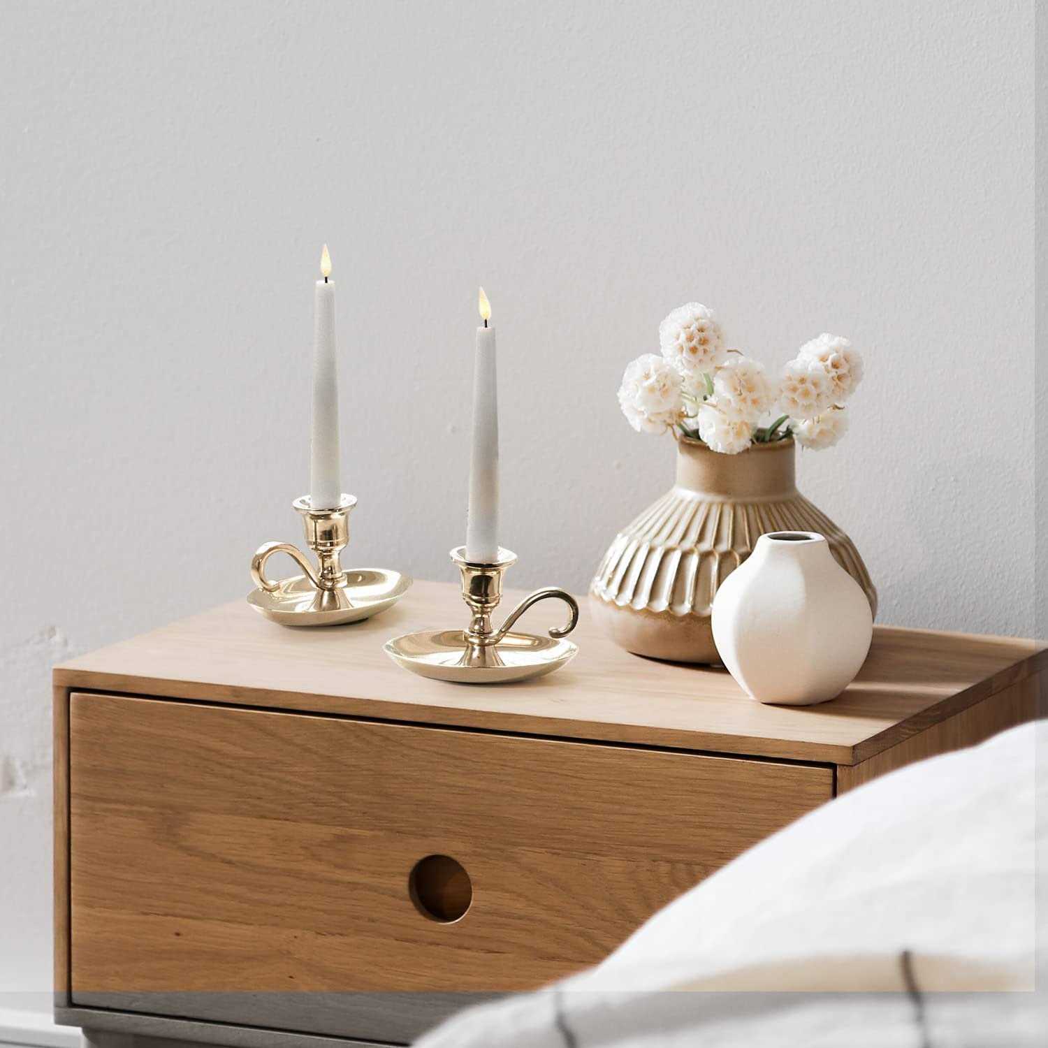 LampLust Infinity Wick Flameless Candles Real Wax Ivory 7 Taper Candles - Image 3