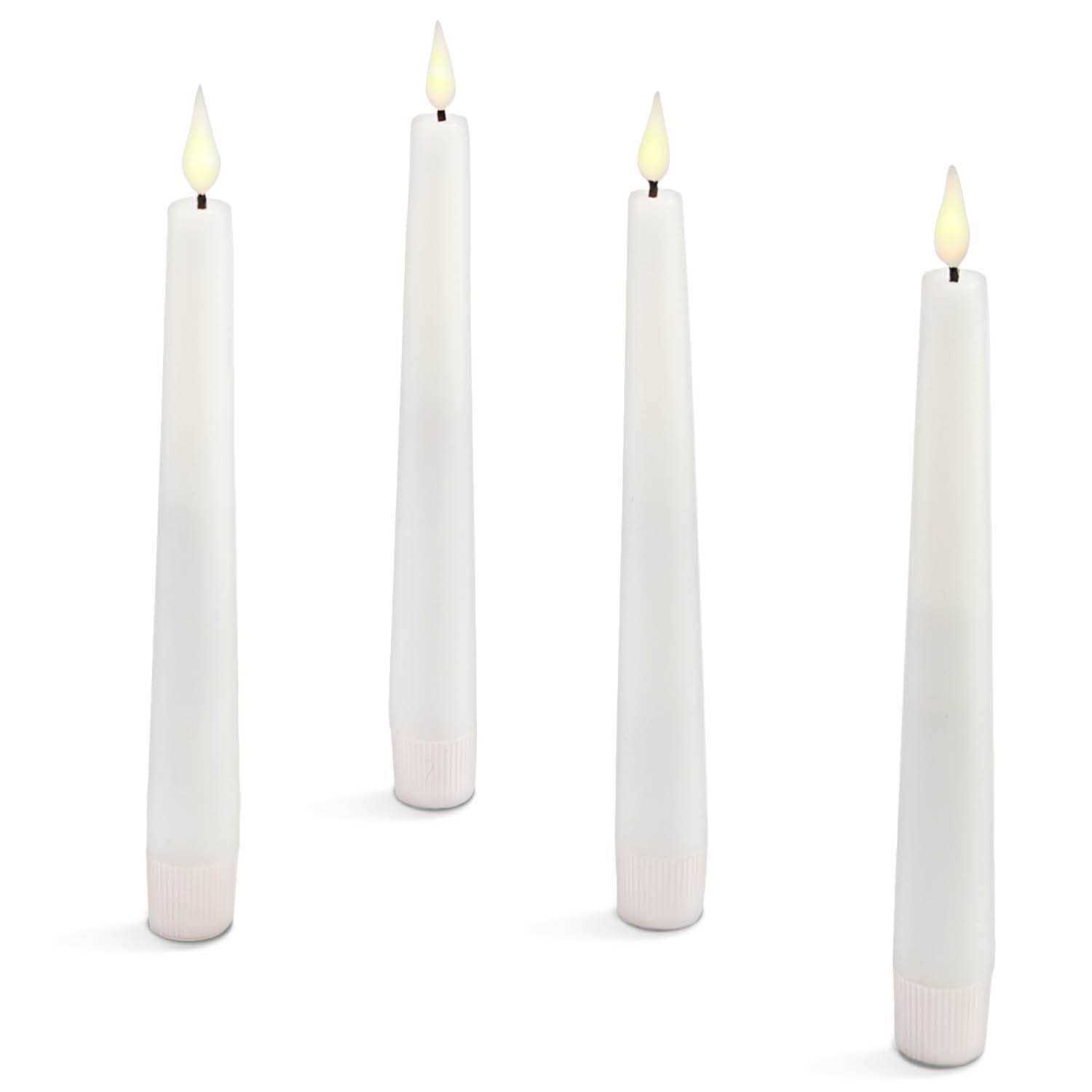 LampLust Infinity Wick Flameless Candles Real Wax Ivory 7 Taper Candles - Image 4