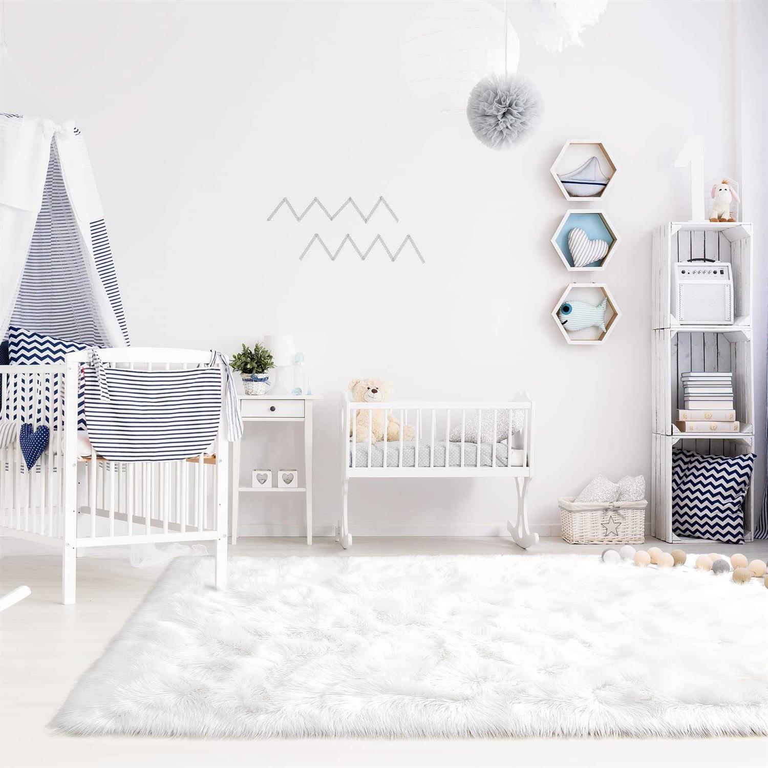 Noahas Soft Fluffy Area Rug Shaggy Bedroom Rugs for Kids Room Rug Carpets - Image 5