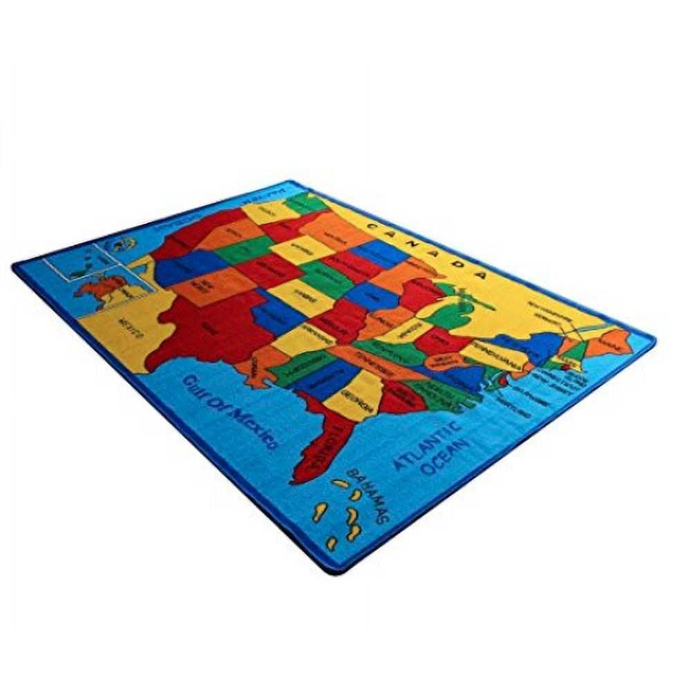 Kids Rug USA Map Area Rug 5' x 7' Children Area Rug for Playroom Amp - Image 4