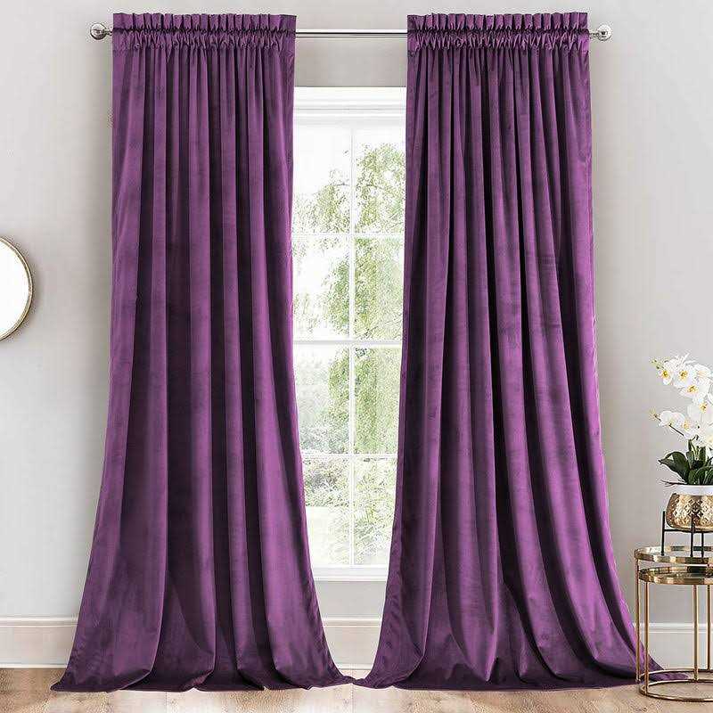 Royal Tradition Heavyweight Velvet-Grommet Curtain Panels - Image 5