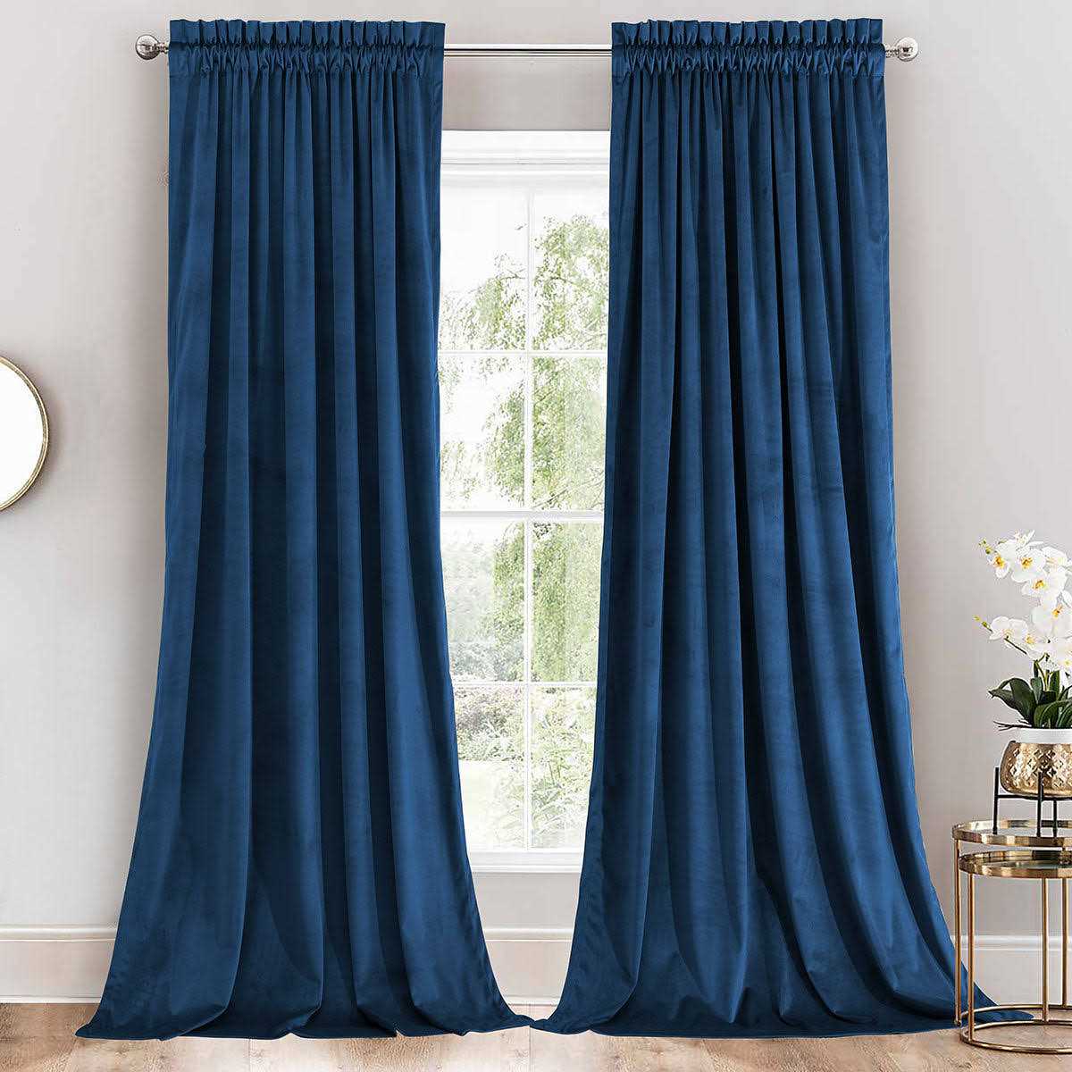 Royal Tradition Heavyweight Velvet-Grommet Curtain Panels - Image 3