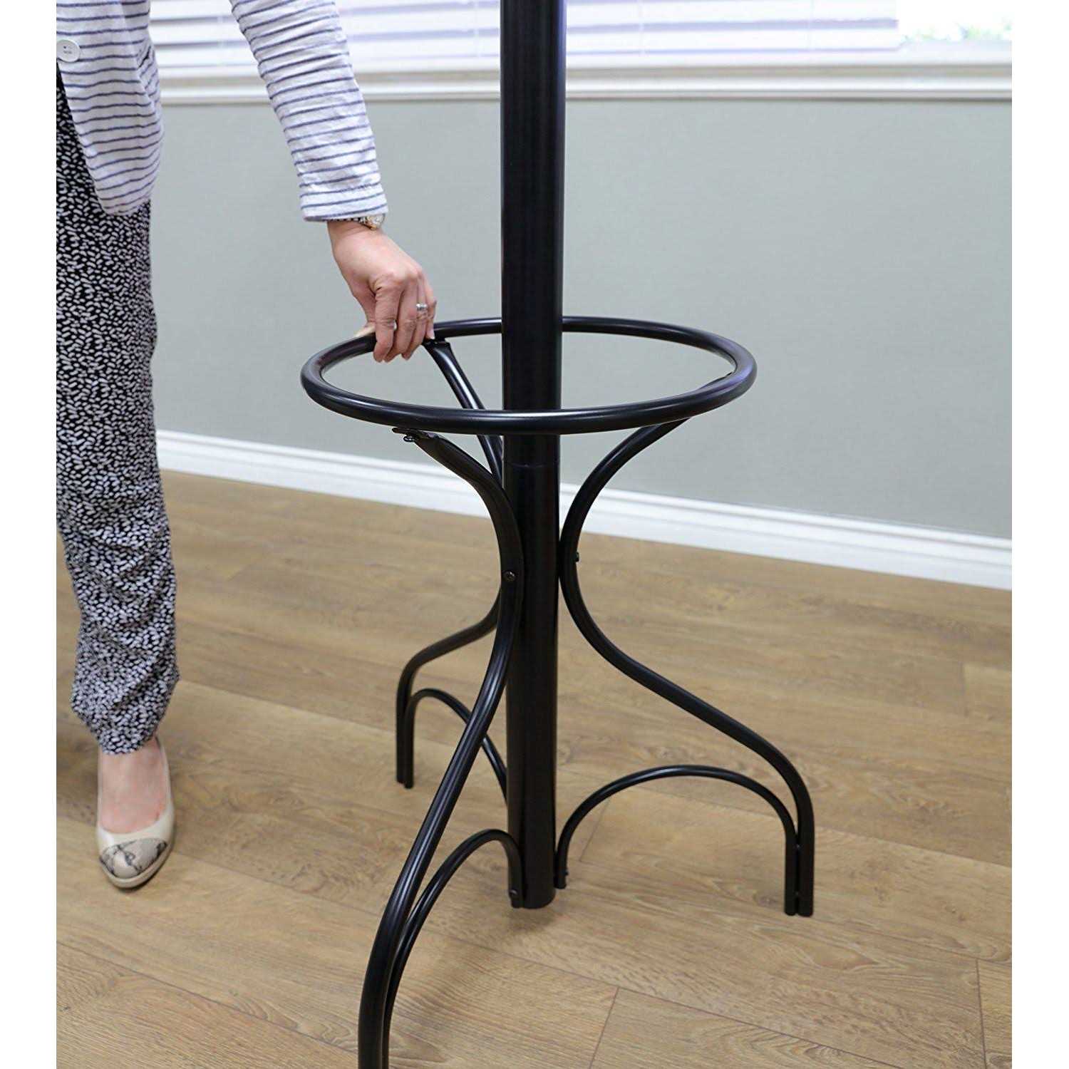 Homecraft Furniture Black 12-Hook Coat Rack - Image 3