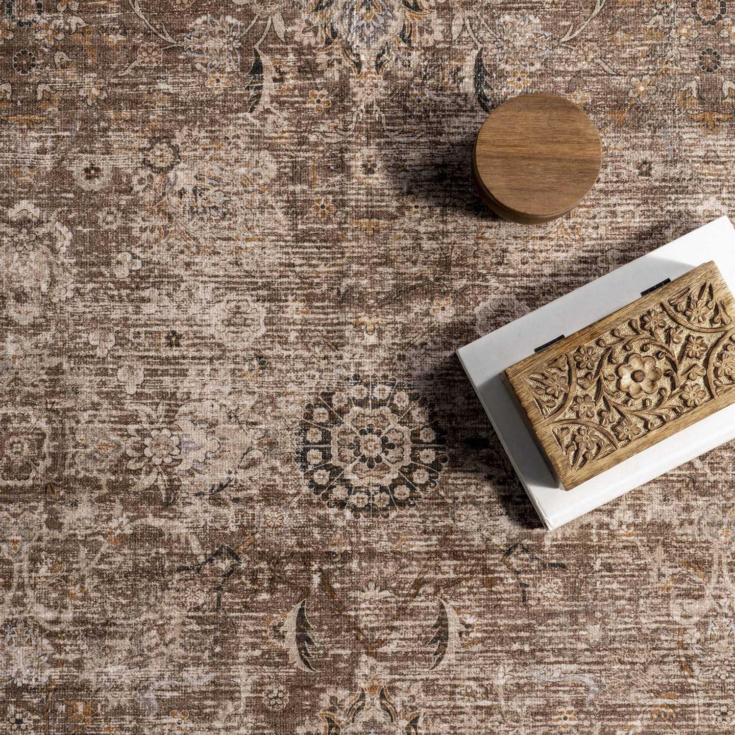 Lauren Liess x RugsUSA Bayberry Vintage Machine Washable Area Rug - Image 5