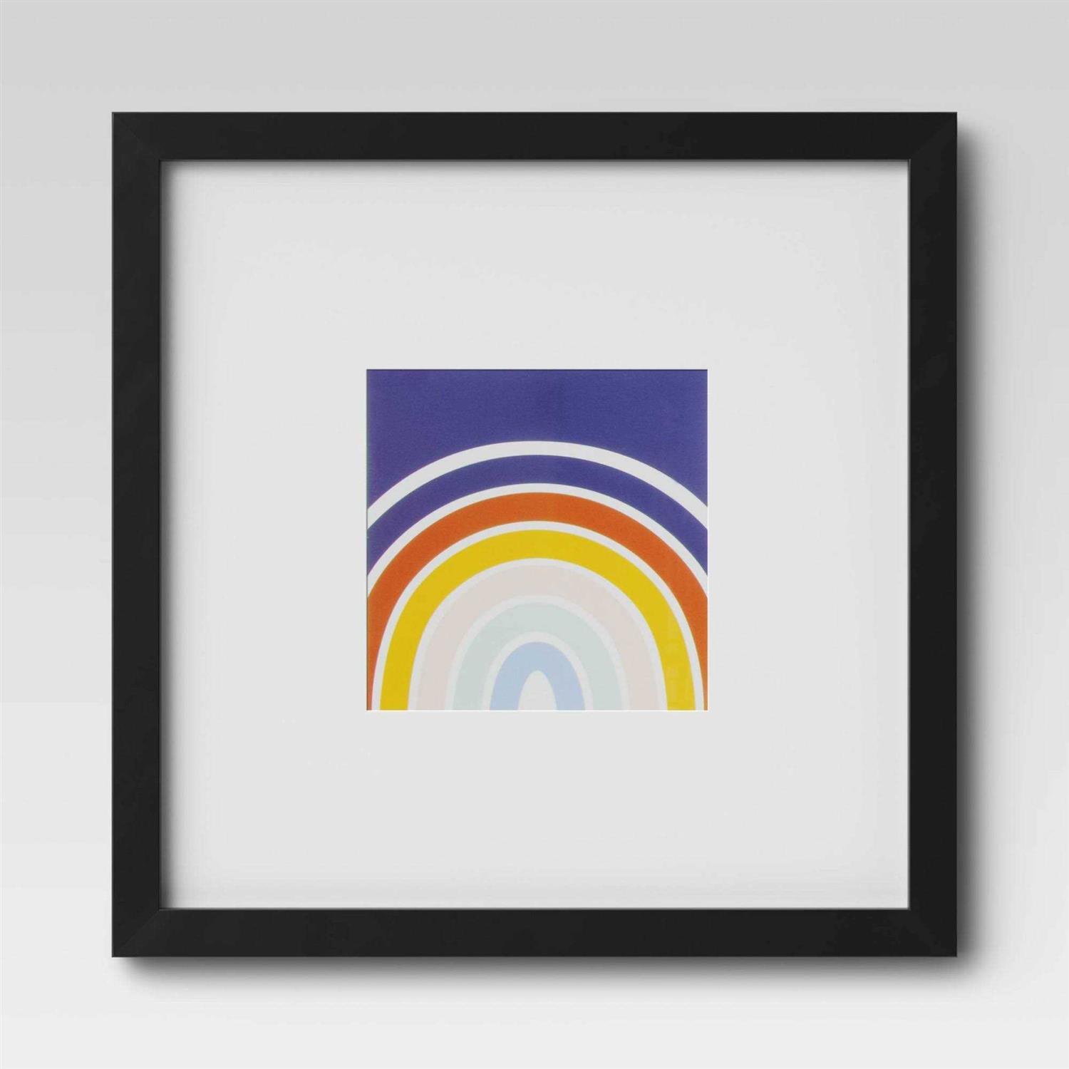 Room Essentials Set of 9 Gallery Frame Set 10 x 10 Matted to 5 x 5 Black - Image 5