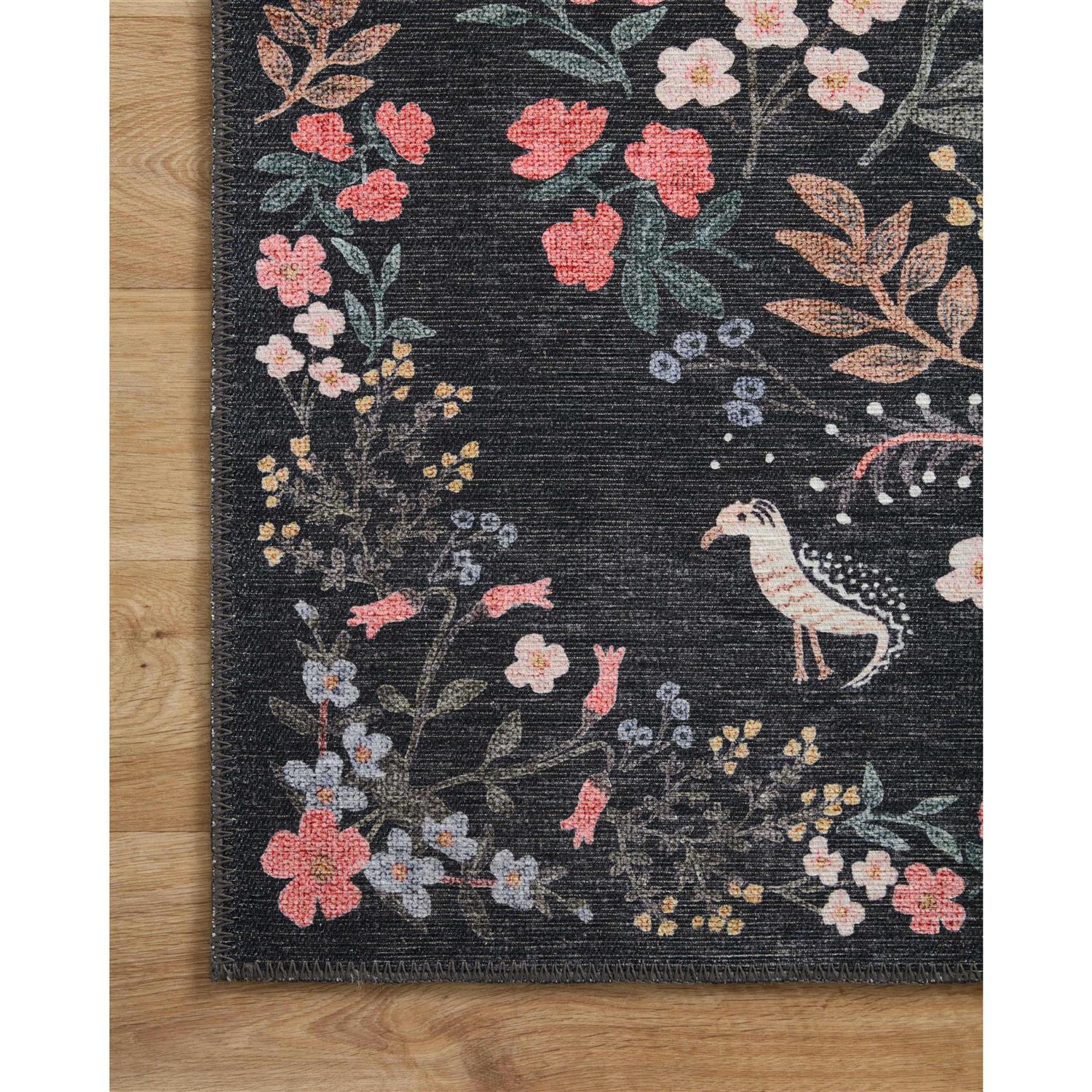 Rifle Paper Co. x Loloi Black Maison Tuileries Area Rug - Image 3