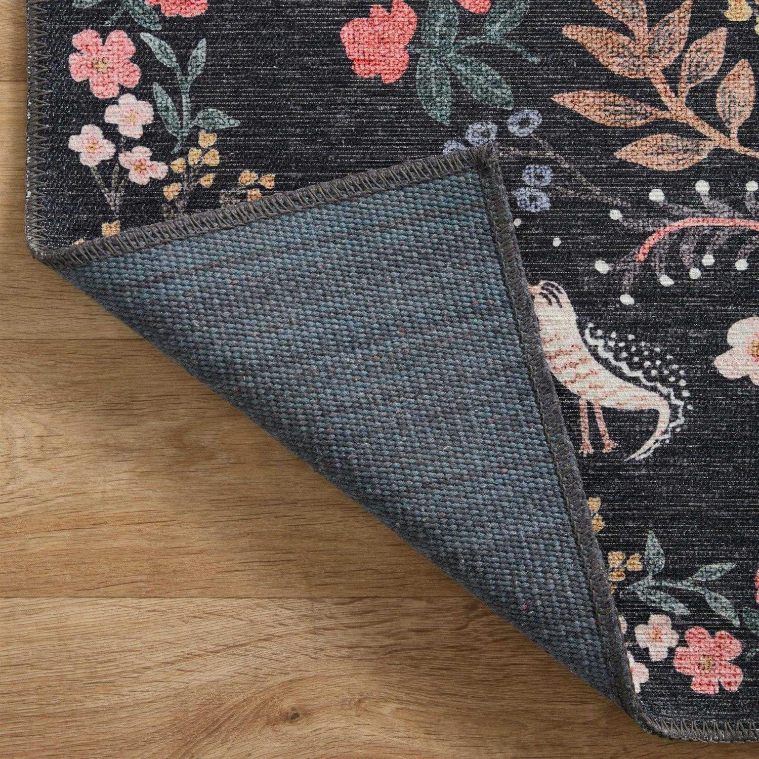 Rifle Paper Co. x Loloi Black Maison Tuileries Area Rug - Image 4