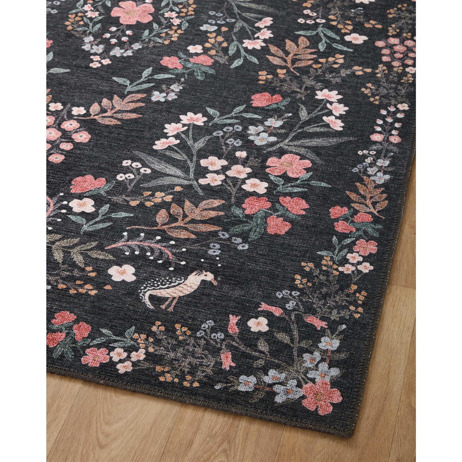 Rifle Paper Co. x Loloi Black Maison Tuileries Area Rug - Image 5