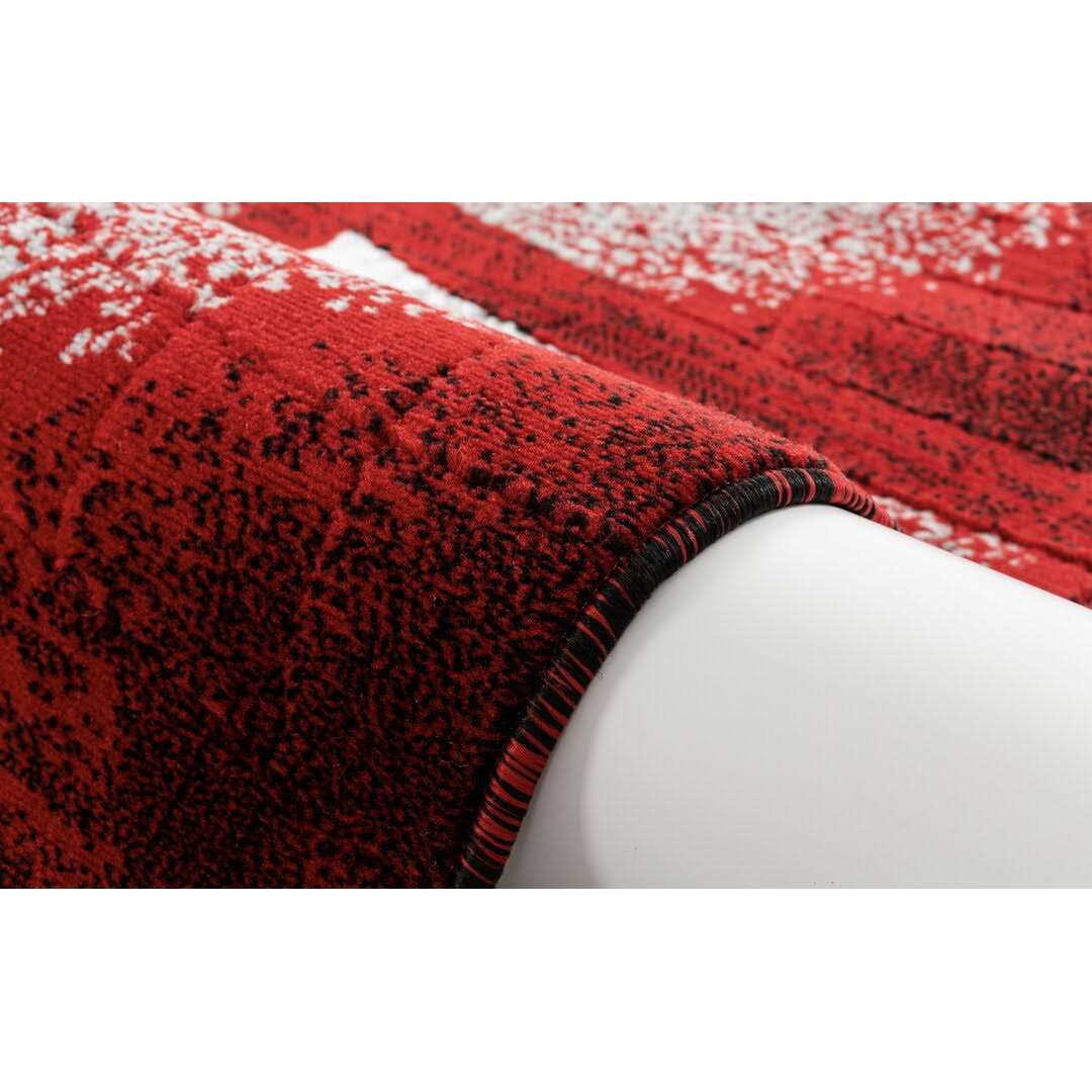 Delana New Modern Red/Cream/Gray Area Rug Orren Ellis Rug - Image 3