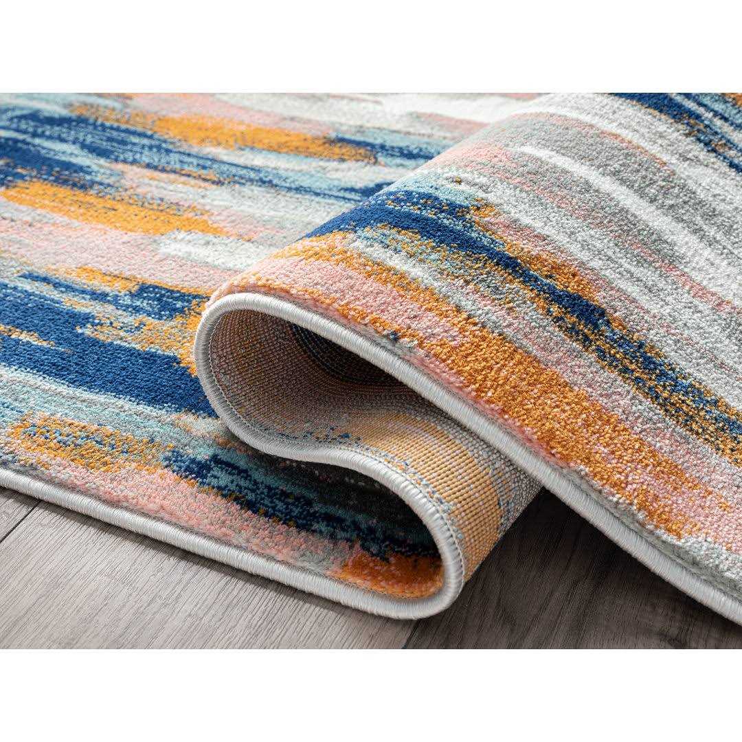 Seldovia Abstract Orange/Blue Area Rug Wrought Studio Rug - Image 5
