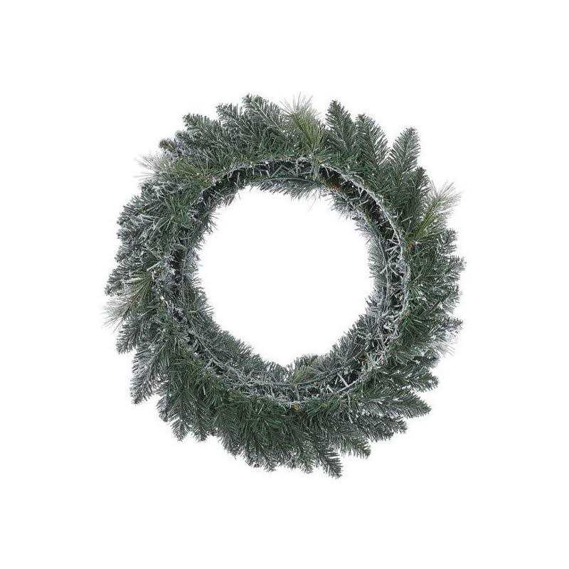 Holiday Time Winter Frost Flocked Wreath - Image 3