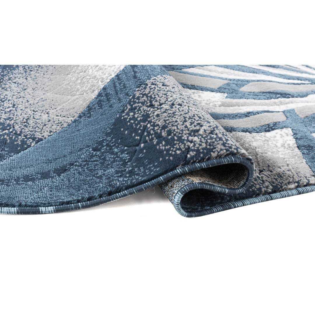 Kimbrel Floral Power Loom Blue/Gray/Ivory Rug Ebern Designs Rug - Image 3