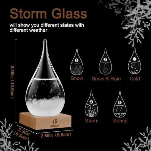 Storm Glass Weather Predictor Snow Globe Christmas Gifts for Men and Women - Image 5