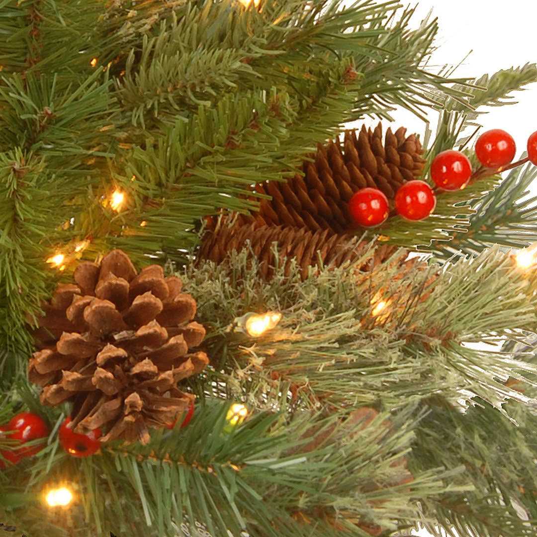 Annagrove Pre-Lit Swag with 35 Clear/White Lights The Holiday Aisle - Image 4