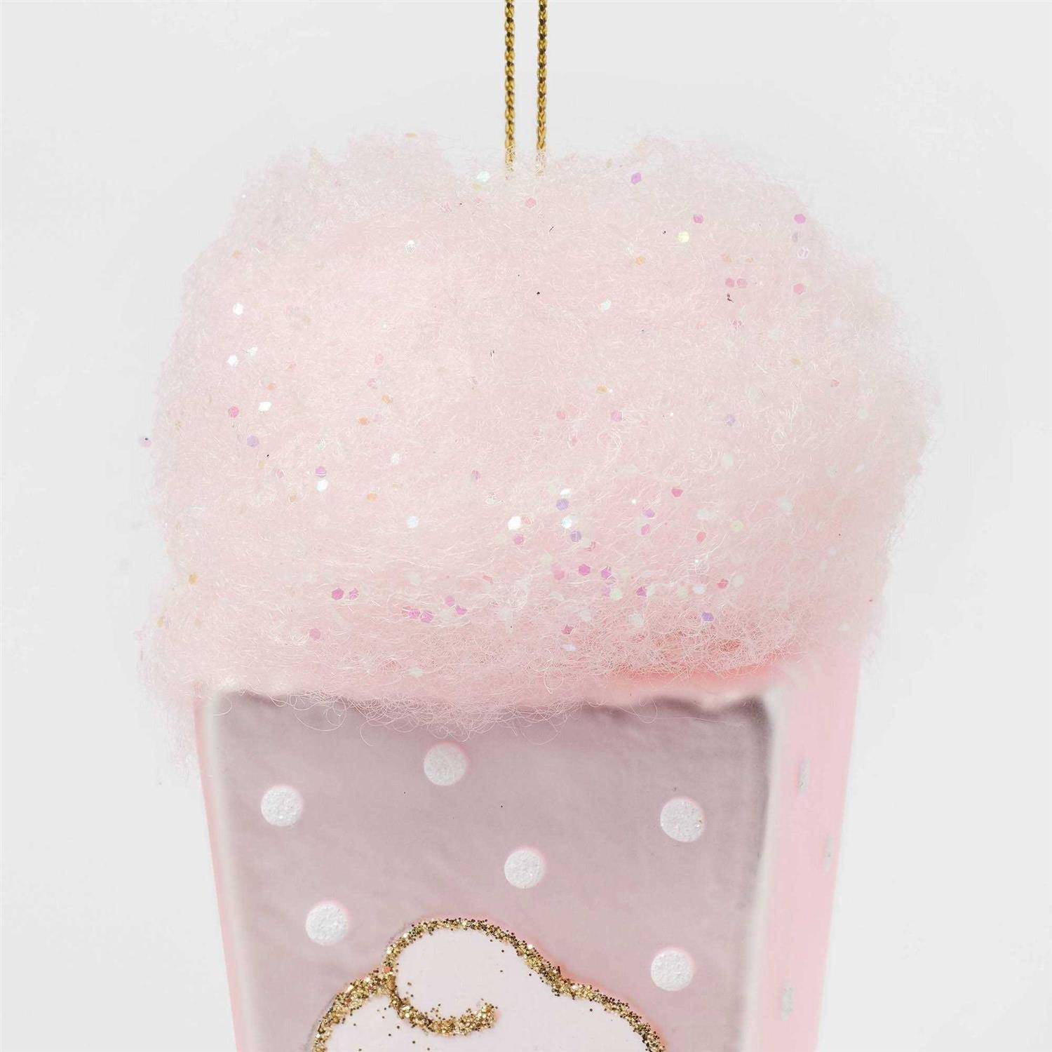Wondershop Glass Cotton Candy Christmas Tree Ornament Pink - Image 3