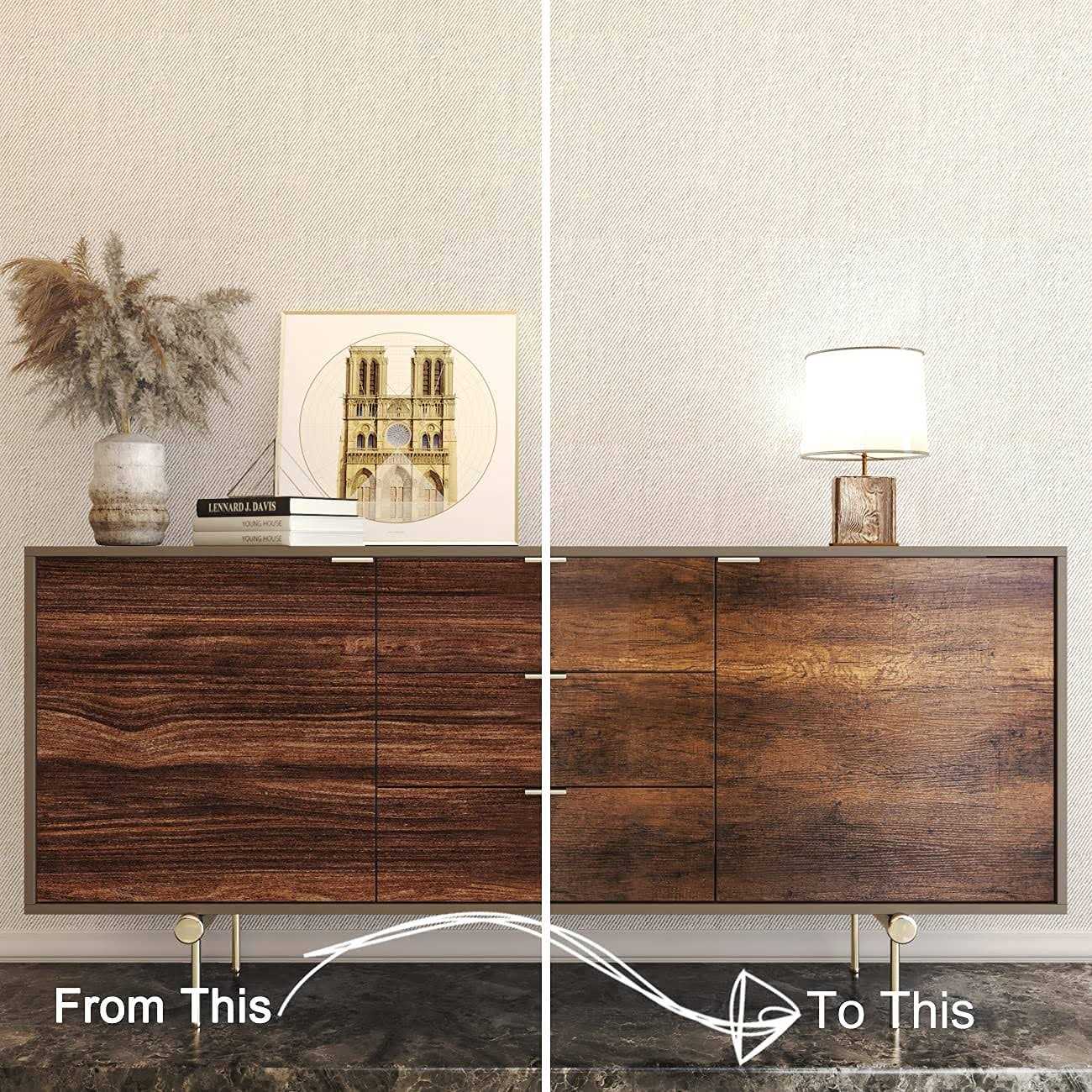 Decotalk Contact Paper Wood Grain Peel and Stick Wallpaper Self Adhesive - Image 4